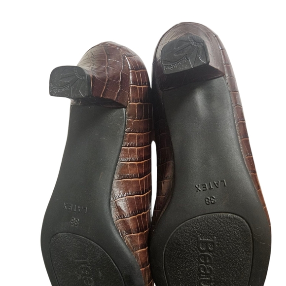 Beautifeel Brown Croc-Embossed Women's Shoes Size EU-38 US-7.5 OR 8.5 - Picture 5 of 8